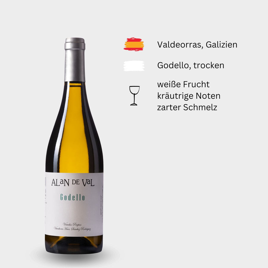 Alan de Val, "Godello", 2023, Valdeorras, Spanien mit Beschreibung