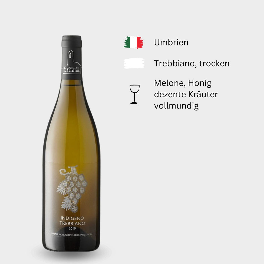 Chiesa del Carmine, "Indigeno Trebbiano", 2019, Umbrien, Italien - Weinwunder