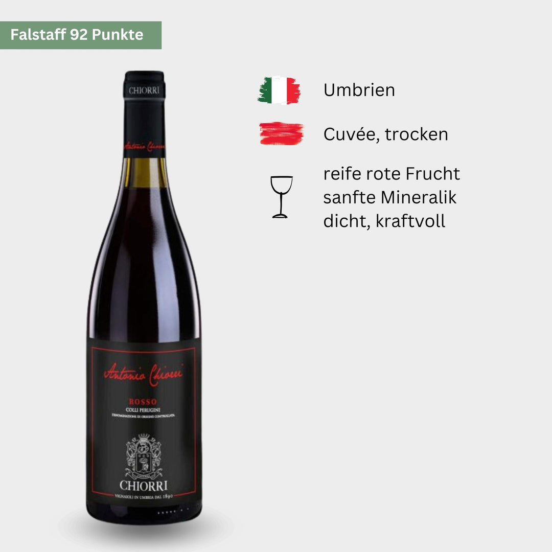 Chiorri "Selezione Antonio Chiorri Rosso", 2019, Umbrien, Italien - Weinwunder