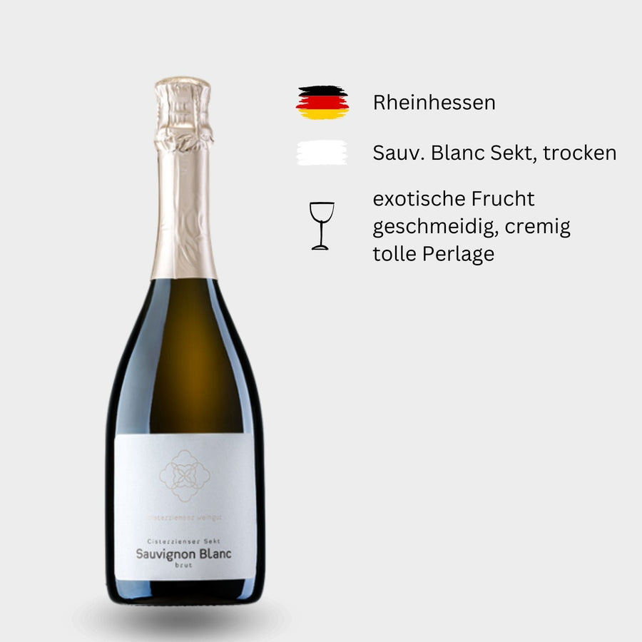 Cisterzienser Weingut Michel, "Sekt Sauvignon blanc brut“, 2021, Dittelsheim, Rheinhessen - Weinwunder