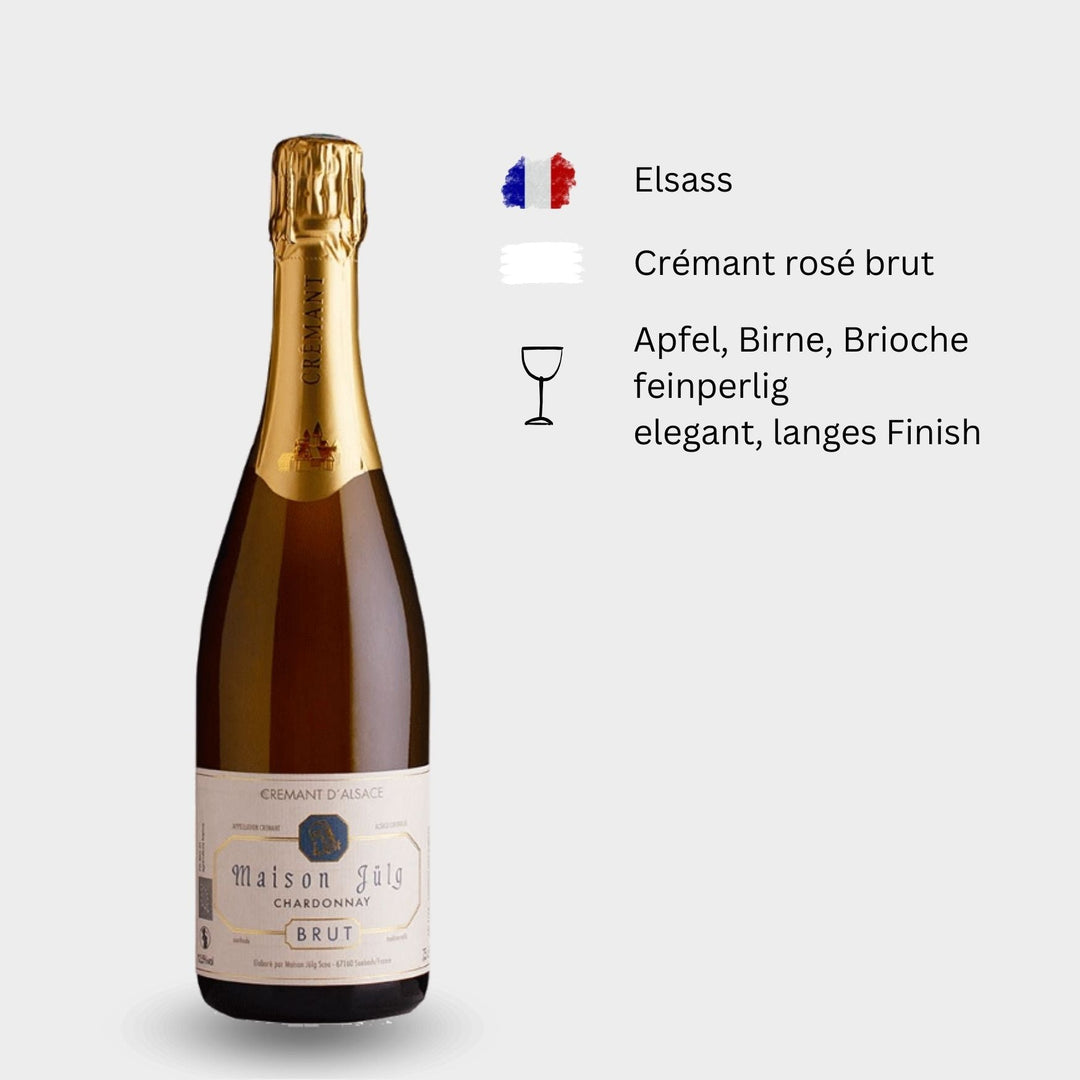 Maison Julg, "Crémant Rosé brut“, 2021, Seebach, Elsaß, Frankreich - Weinwunder