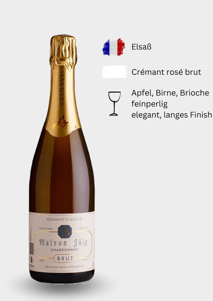 Maison Julg, "Crémant Rosé brut“, 2021, Seebach, Elsaß, Frankreich - Weinwunder