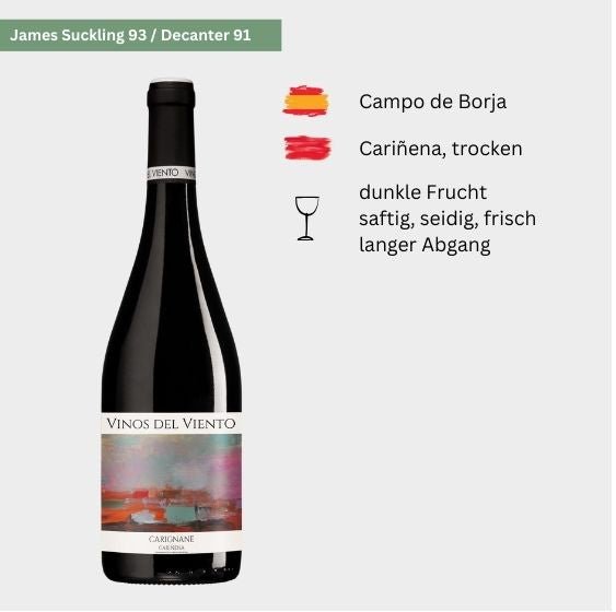 Vinos del Viento, "Cariñena", 2019, Campo de Borja, Spanien mit Beschreibung