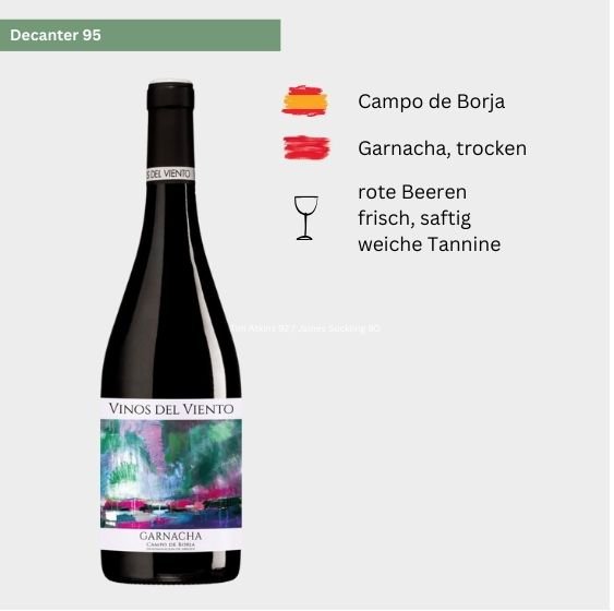 Vinos del Viento. "Garnacha Old Vines", 2021, Campo de Borja, Spanien mit Beschreibung